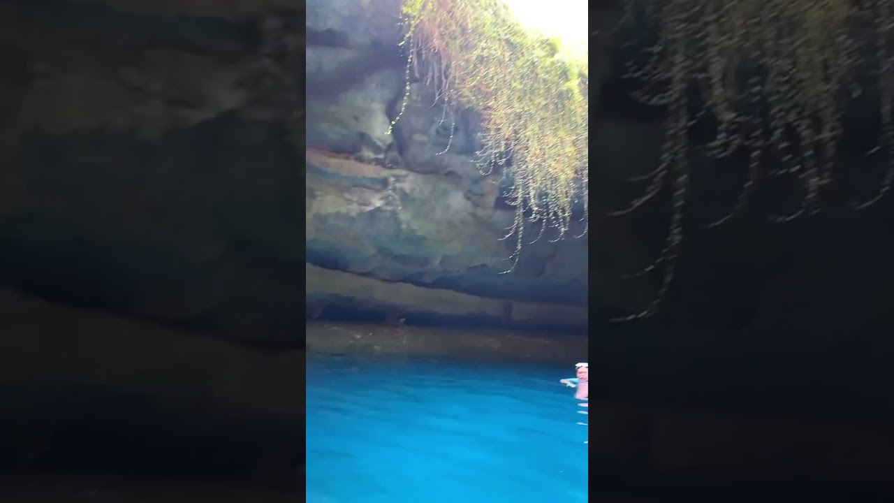 Exploring this cave in Florida, to mention the water was freezing. 