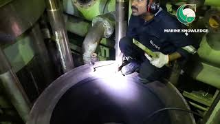 PART-3 MAIN ENGINE  MAN B&W DECARB..  PISTON ROD REMOVAL