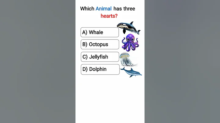 Which Animal Has 3 Hearts?❤️ | Surprising Facts#general knowledge #facts