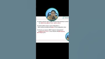 Spring One-liner Interview Questions- 09 #shristitechacademyspring