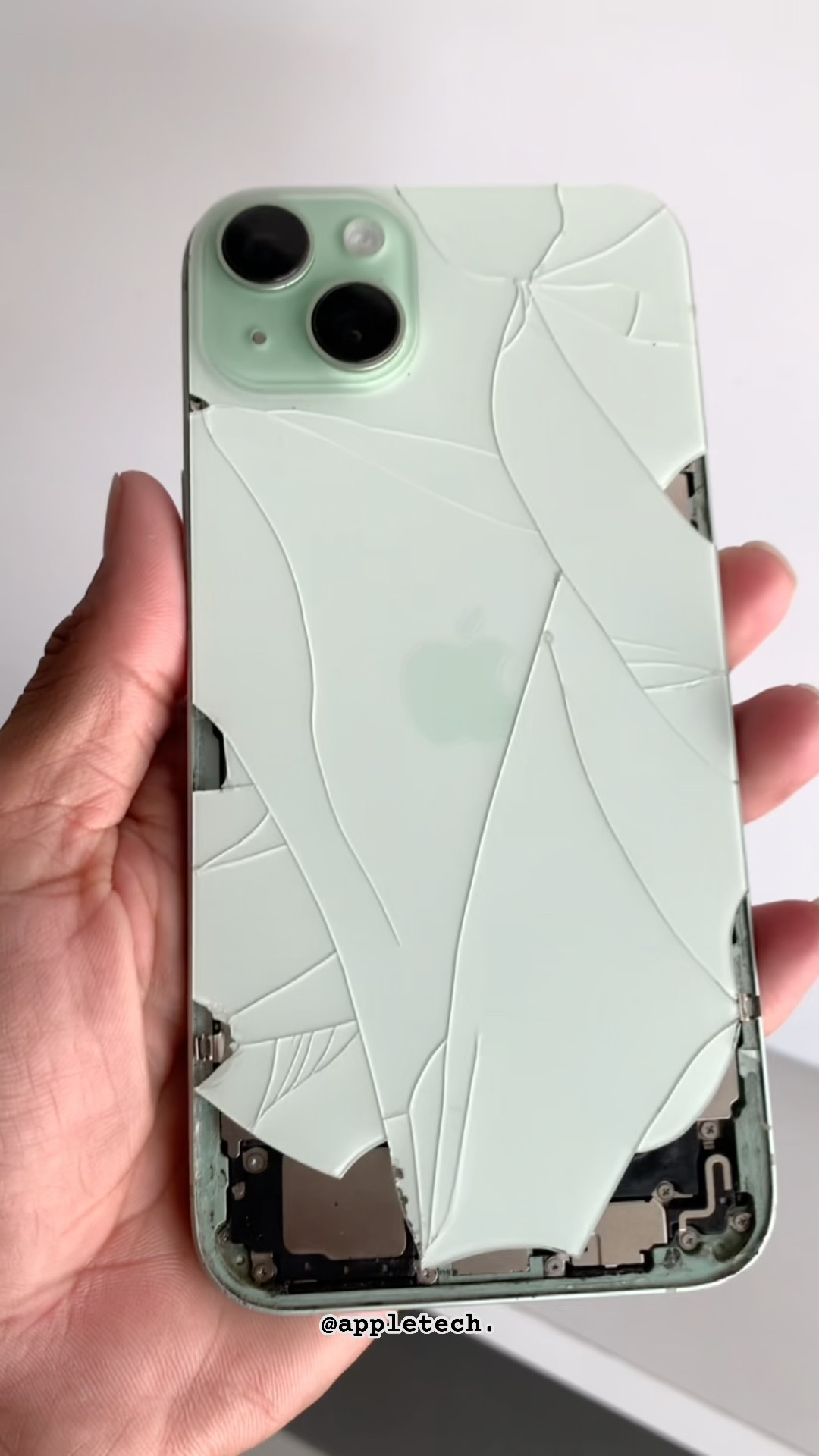 iphone 15 broken back panel #shorts #iphone - YouTube