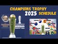 ICC CHAMPIONS TROPHY 2025 SCHEDULE 8 TEAMS ARE GOING TO TAKE PART#pakistan #2025 #champions #trophy