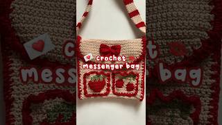 🍓 crochet messenger bag 🍒 #crochet #messengerbag #shorts