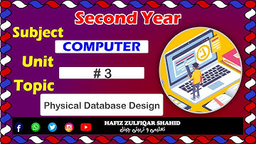 PART-2 Computer Unit 3 Physical Database Design