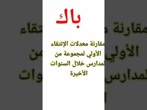 باك: مقارنة معدلات الإنتقاء الأولي لمجموعة من المدارس خلال السنوات الأخيرة