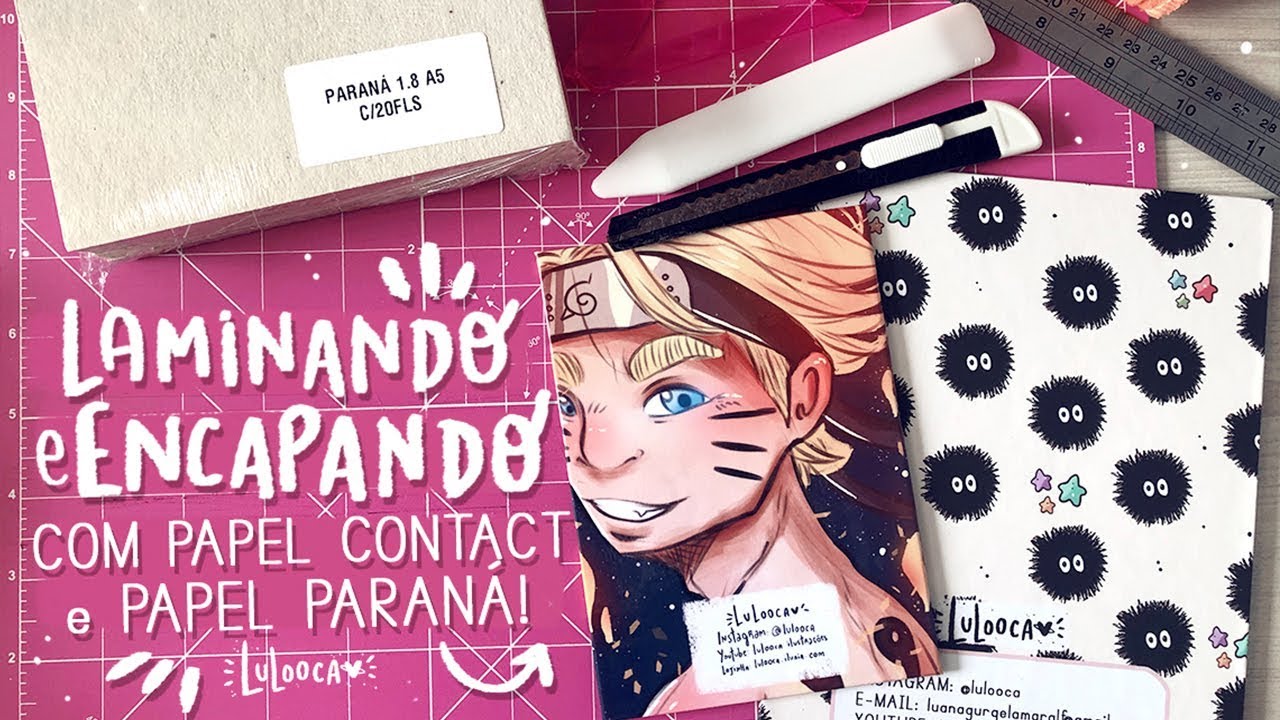 📝 tutorial // laminação com papel contact e encapando com paraná + dicas de encadernação 📒