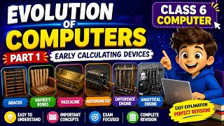 Information Part 1 Evolution of Computers | Class 6 Computer |  Early Calculating Devices Update