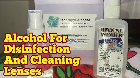 Replace Baader Optical Wonder With Isopropyl Alcohol?/For Disinfection And Cleaning Optical Lenses