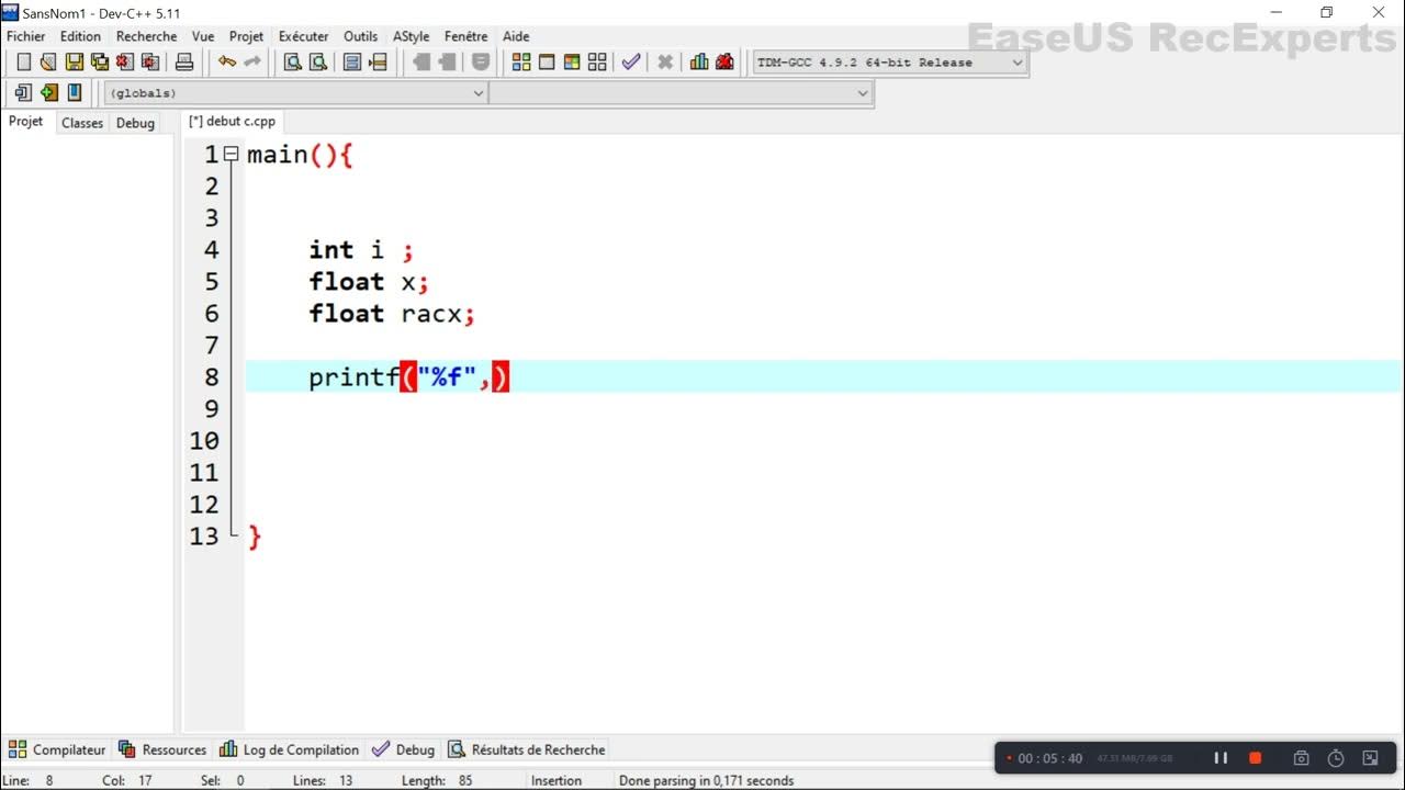 GENERALITE SUR LE LANGUAGE C Partie 1 - YouTube