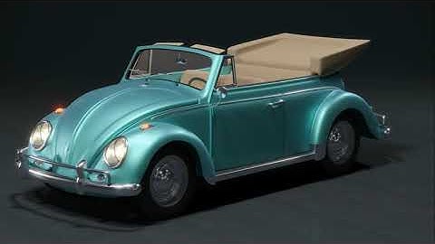 Volkswagen Beetle 3d modeling Turntable