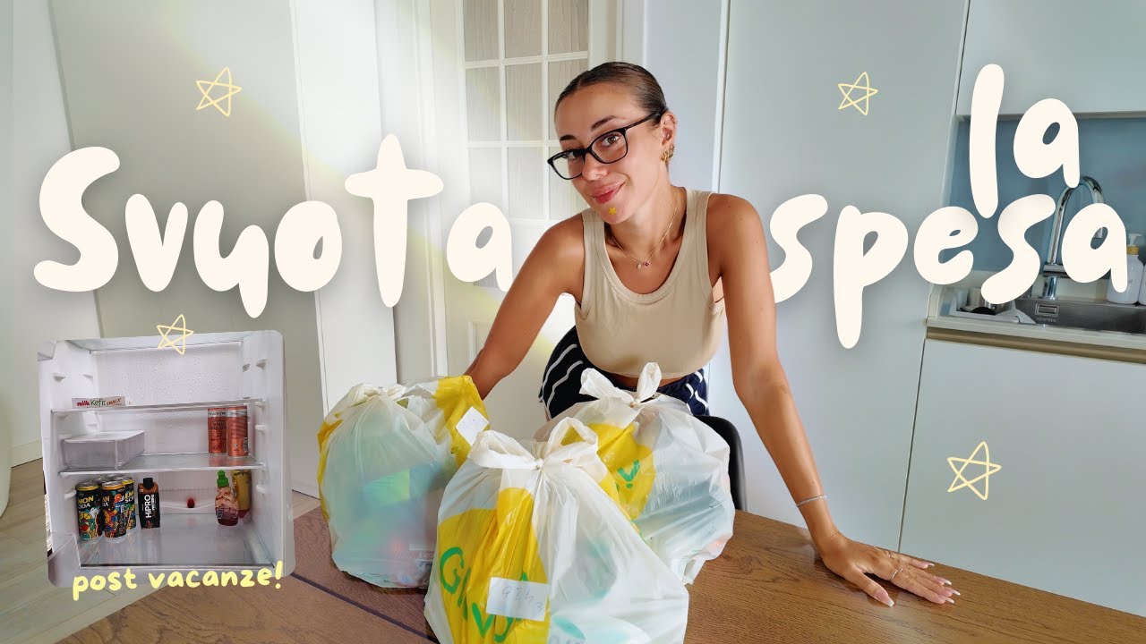 riforniamo il frigo vuoto post vacanze | spesa su glovo 🛒