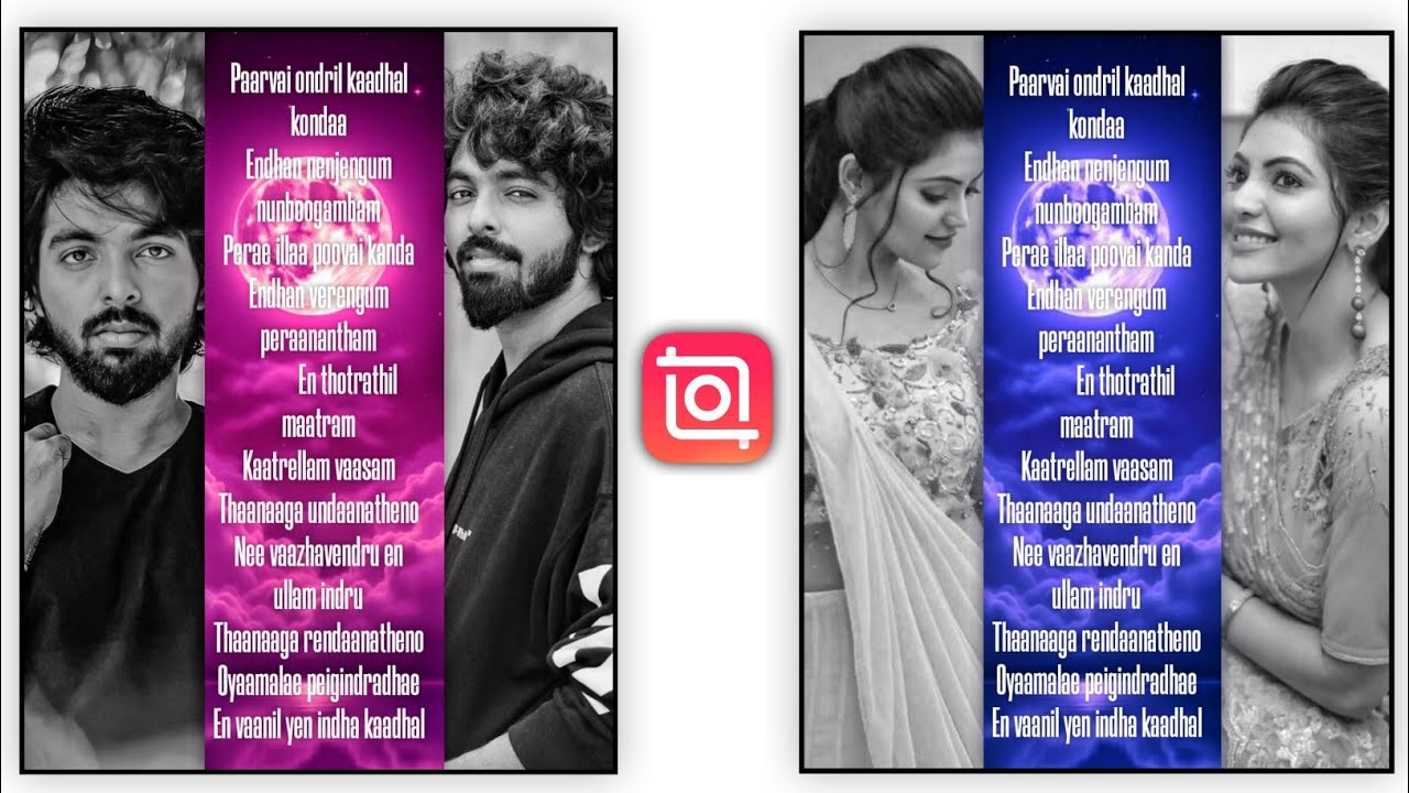 Instagram Trending Song Lyrics Poster Editing Inshot Tamil 😍💞 Lyrics Reels Video Editing in Inshot