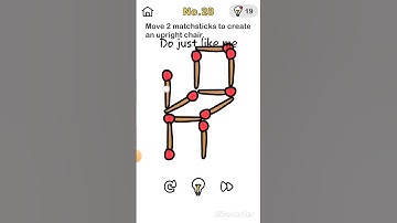 Brain Out #28 | Move 2 matchsticks to create an upright chair #shorts #brainout #solution