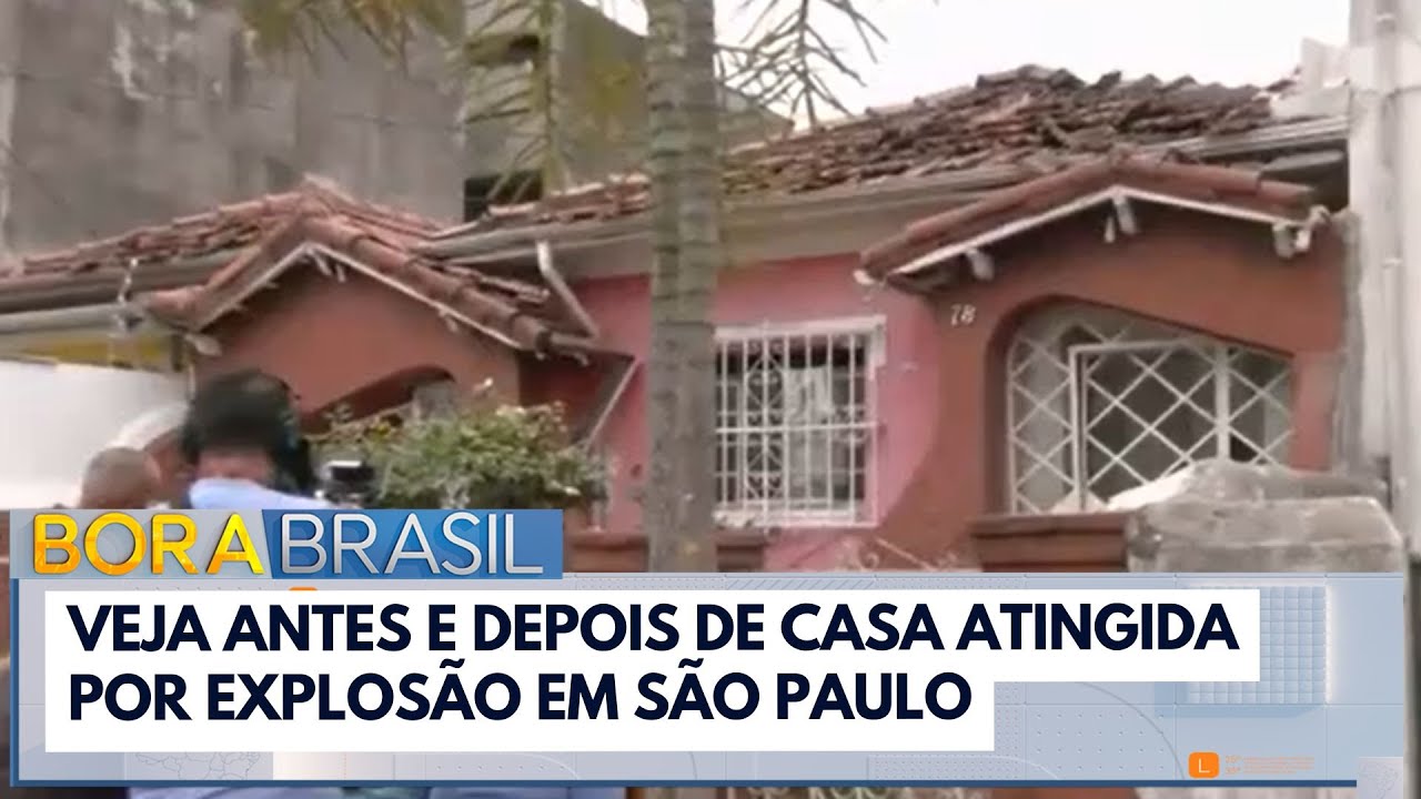 Veja antes e depois de casa atingida por explosão em São Paulo