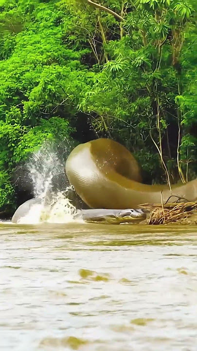 why you should run away from an anaconda when you see one #snake #river #anaconda #fear #snakevideo