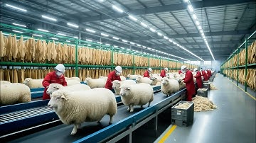 Inside the Sheep – Wool Processing Factory: From Sheep Fleece to Luxury Jacket