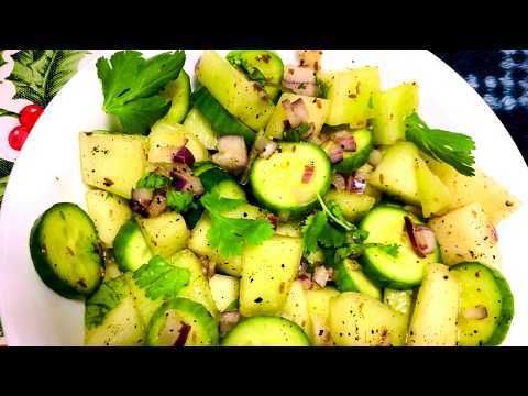 Honeydew Cucumber Salad with easy dressing