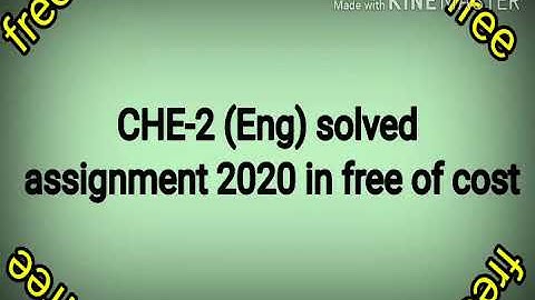 che 2 solved assignment 2020