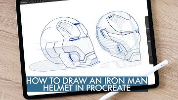 Drawing an Iron Man Helmet in Procreate