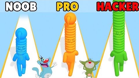 NOOB vs PRO vs HACKER -In Long Neck Run Gameplay walkthrough Android, iOS |oggy and jack|