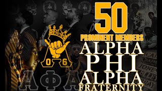 50 Prominent Members of Alpha Phi Alpha Fraternity, Inc.