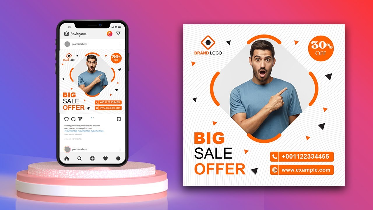 Social Media Post Design | Bangla Tutorial | How to Make Instagram Post In Illustrator Tutorial