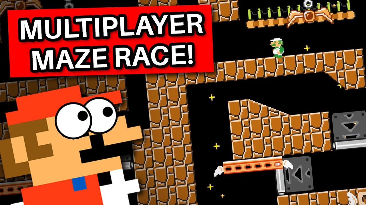 A Clever Multiplayer Versus Maze Race in Super Mario Maker 2