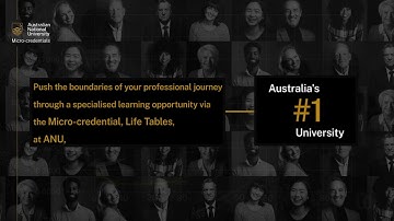 Life Tables | Micro-credential from ANU - Australia