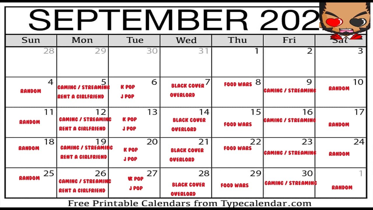 september-schedule-youtube