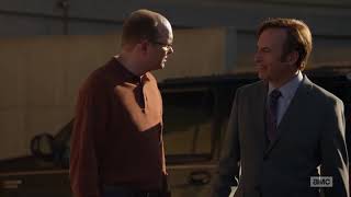 Better Call Saul S02E02-6 Jimmy Spins Lies To Get Cops To Leave Pryce Alone