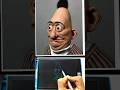 funny cartoon characters face drawing practice 🎨😃 LCD writing pad ♥️😱#drawing #cartoon #shorts