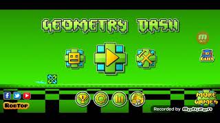 playing geometry dash in 12 minutes (also playing my level and auto playing by the way)