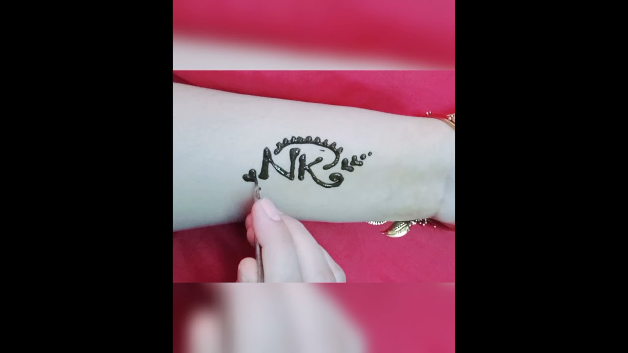 Very Attractive NK logo letter tattoo  NK tattoo  N K name tattoo  letter  NK couple tattoo  YouTube