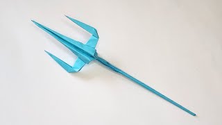 Origami TRIDENT | How to make a paper trident