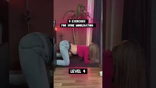 😱🙈5 level Exercises for spine mobility and flexibility #motivation #yoga #gym #yogaexercise #shorts