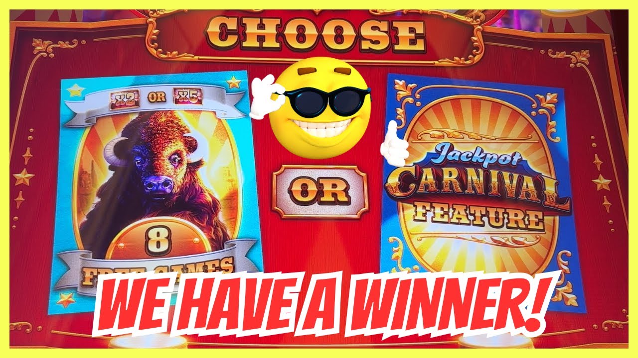 😎FIRST SPIN WIN!🍀Jackpot Carnival Slots Bonuses on Buffalo and The