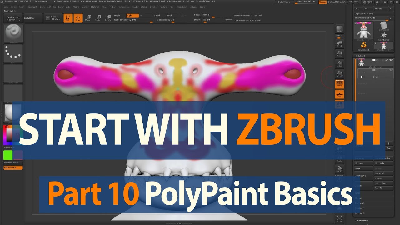 polypaint zbrush 4r7