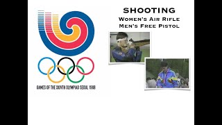 1988 Summer Olympics Womens Air Rifle and Mens Free Pistol
NBCs coverage of the first day of shooting events, the womens air rifle won by Irina Shilova, URS and the mens free pistol won by Sorin Babii, ROU 1988 Summer Olympics Womens Air Rifle and Mens Free Pistol