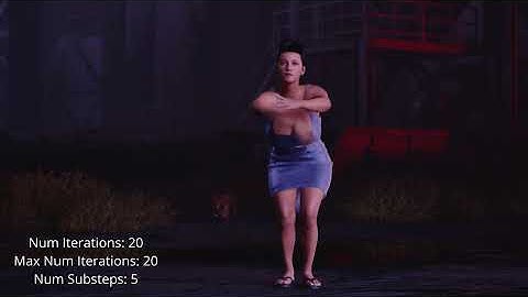 Unreal Engine 5.3 Realtime Cloth Simulation with Jiggle Comparison