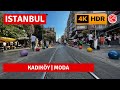 HDR 4K Istanbul 2023 Moda Heart Of Tourism In Kadıköy District Walking Tour|4k 60fps