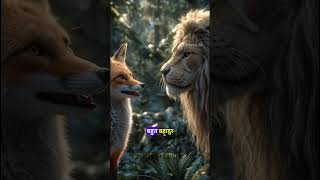 शेर का घमंड 😱 | एक लोमड़ी ने सिखाया सबक!#moralstory #hindistory #junglebook #lion #fox