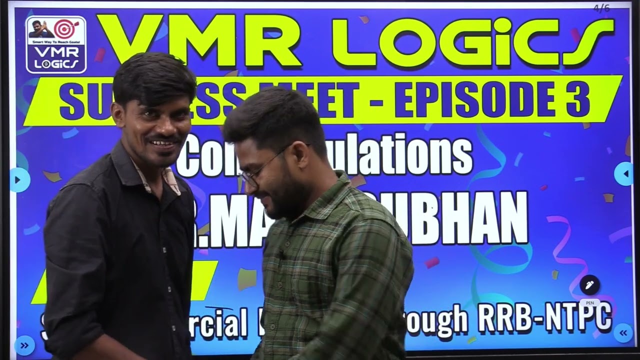 VMR LOGICS STUDENT SR. COMMERCIAL LEVEL 5 (RRB NTPC) MABU SUBHAN SUCCESS STORY