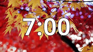 7 Minute Autumn/Fall  Countdown Timer With Music and Alarm (Simple Beep)