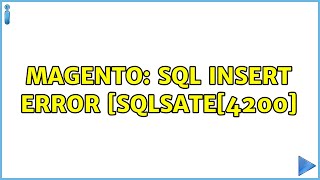 Celebrity Magento: SQL Insert error [SQLSate[4200] (2 Solutions!!) Net Worth