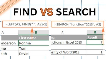 Excel: FIND vs SEARCH Function | Find and Search Function explained - #gokultech