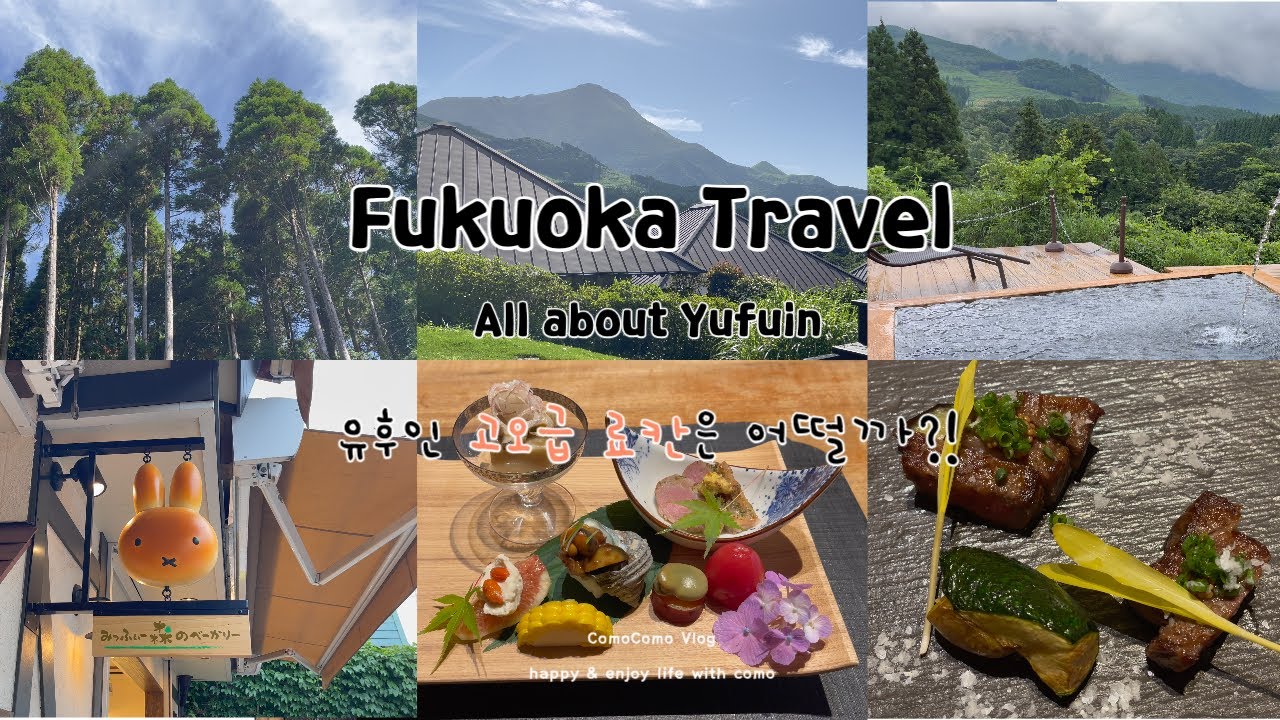 꼬모와 함께한 후쿠오카 여행 vlog. 후쿠오카 유후인편. 고급료칸 잇코텐. 가이세키 코스요리. 프라이빗 온천. 유후인 유노츠보 거리. 금상고로케. 당고 맛집. 스누피 미피 쇼핑.