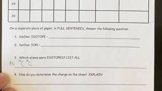 Lab: Atoms, Ions, Isotopes