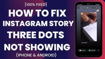 Instagram Story Three Dot Option Not Showing | Instagram Story Three Dot