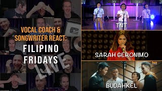 Filipino Fridays #003: Vocal Coach & Songwriter Reaction to TNT Boys, Sarah Geronimo, and Budahkel