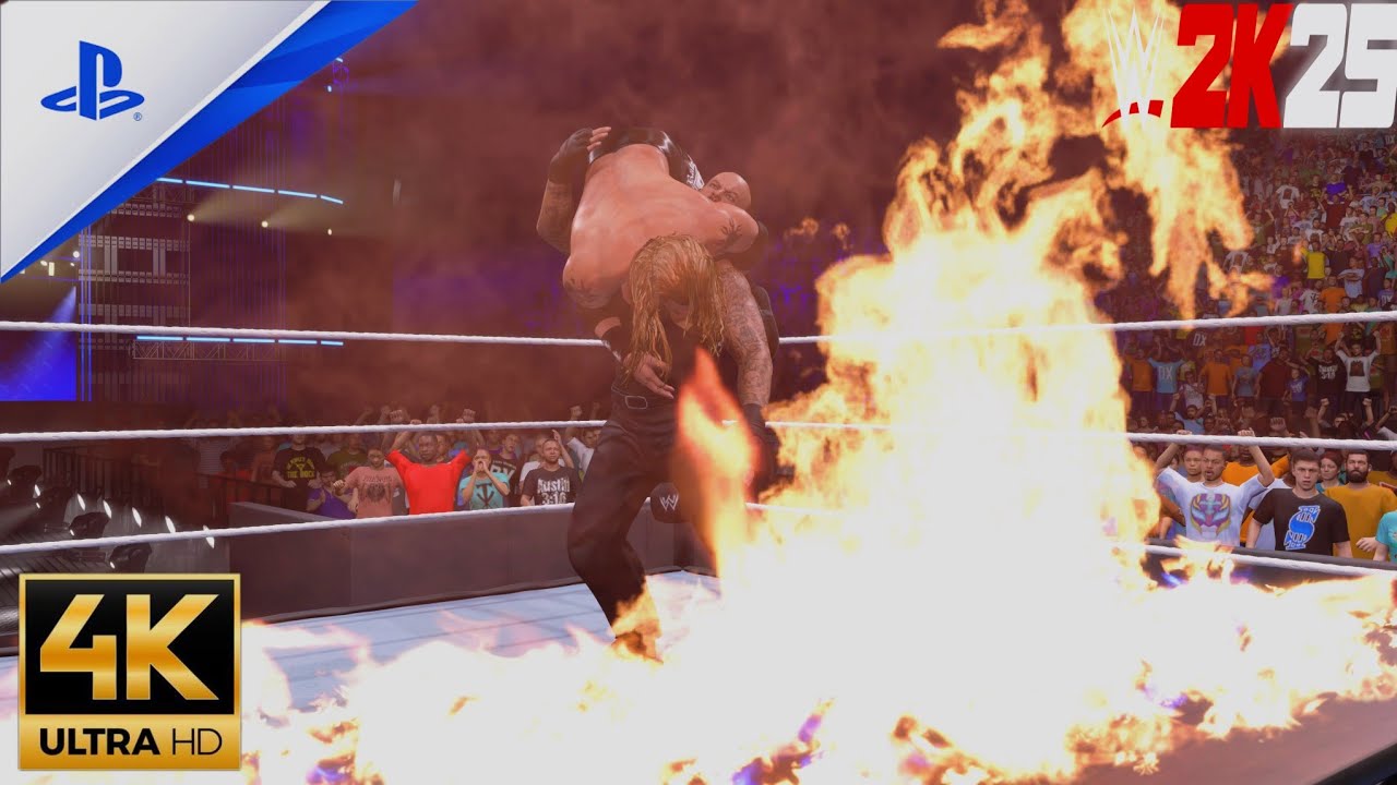 WWE 2K25 - Undertaker vs Edge | Extreme Rules Match | PS5 Gameplay